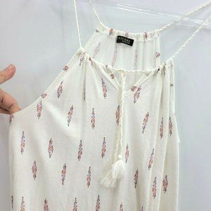 Lascana for Venus Shirt XS Ivory Boho Aztec Feather Rope Tank Top Tassel Beach
